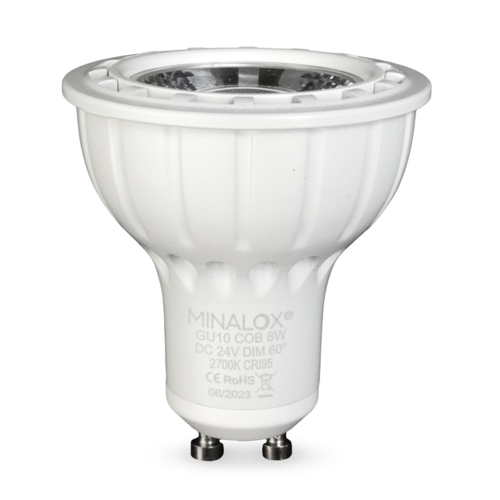 MINALOX LED BULB GU10 8W 24V 60D 2700K WHITE