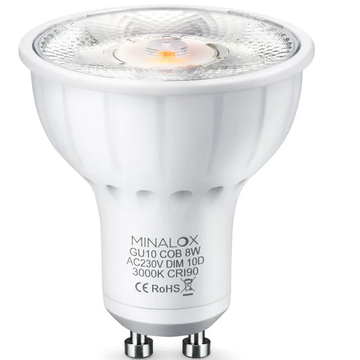 MINALOX LED BULB GU10 8W 230V 10D 4500K