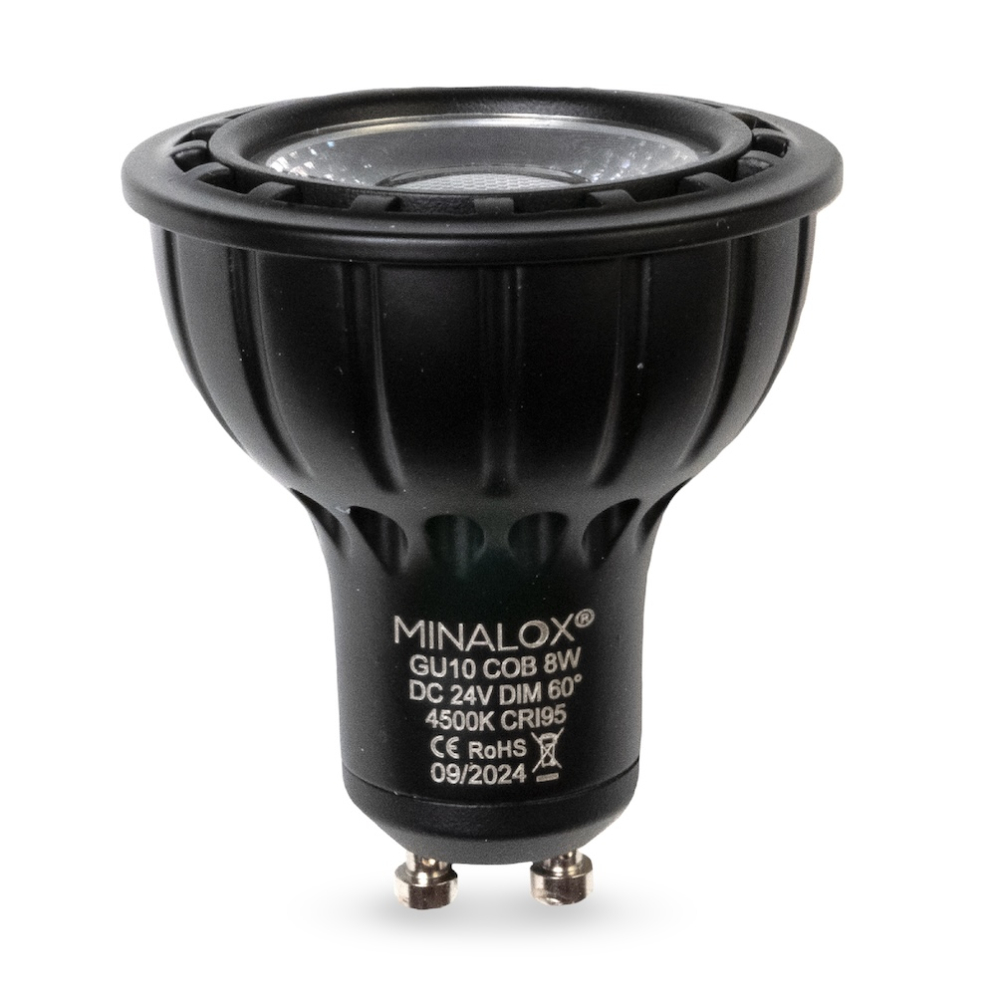 MINALOX LED BULB GU10 8W 24V 60D 4500K BLACK