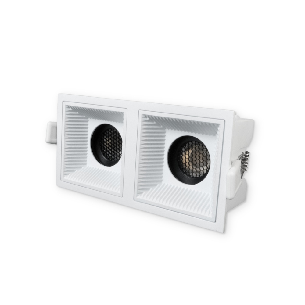 MINALOX RECESSED LED DOWNLIGHT SQUARE CERAMIC DOUBLE DUALWHITE 24W 24V 501800-4500K WHITE
