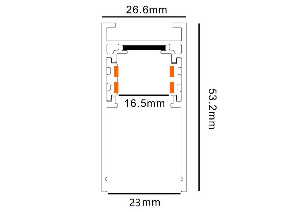 MINALOX MAGNETIC TRACK SYSTEM MT410/WH DC24V SURFACE/PENDANT
