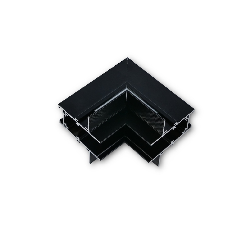 MINALOX MAGNETIC TRACK SYSTEM EMT482/BK "L" CONNECTOR VERTICAL DIRECTION