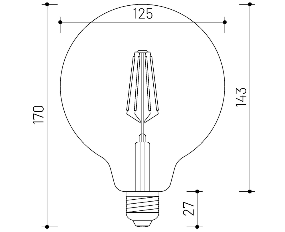 MINALOX_stmievatelna_LED_ziarovka_E27_G125G_6W_360D_cira_DC24V_smarthome_rozmery