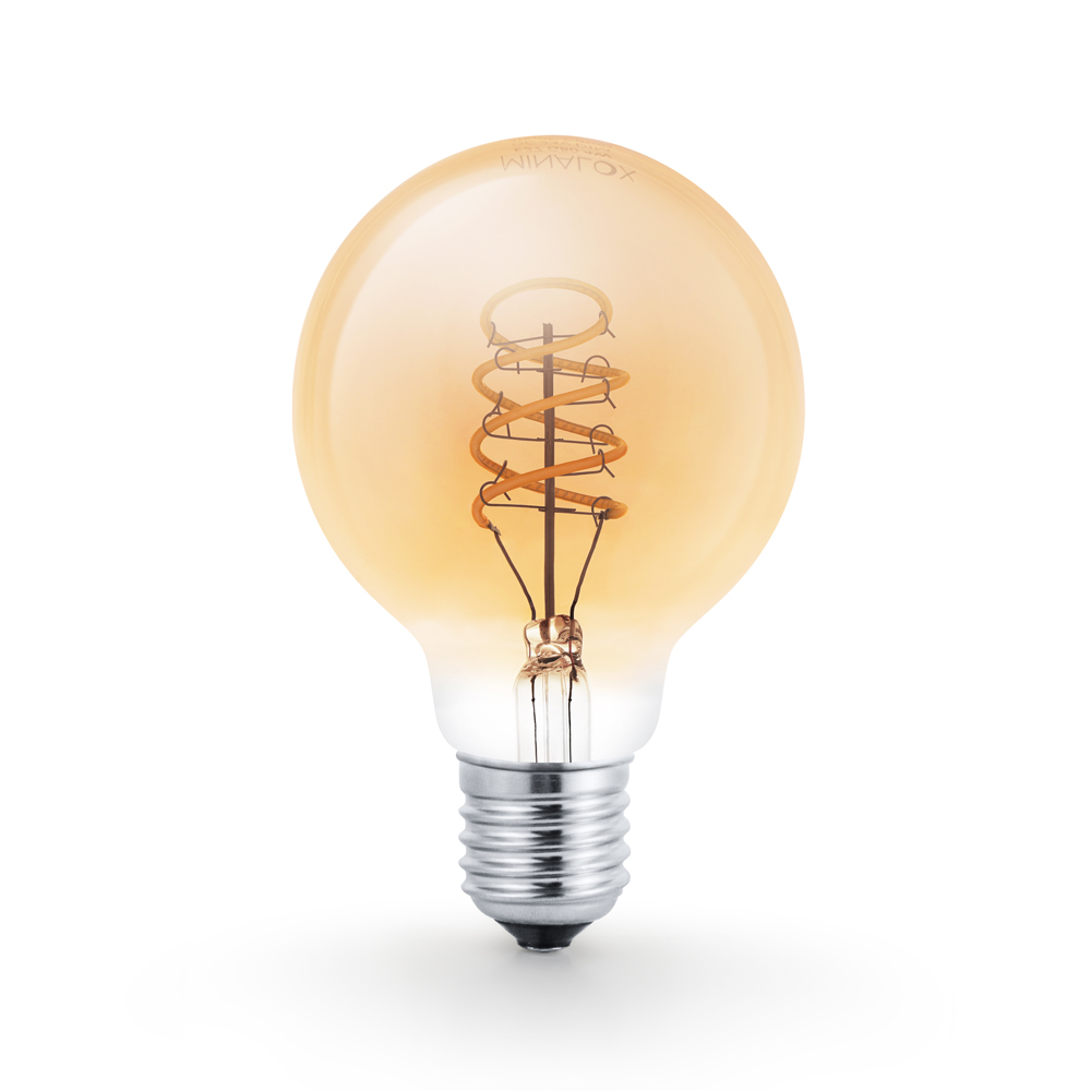 MINALOX LED BULB G80 E27 4W 24V WARM WHITE FILAMENT SMOKY GOLD