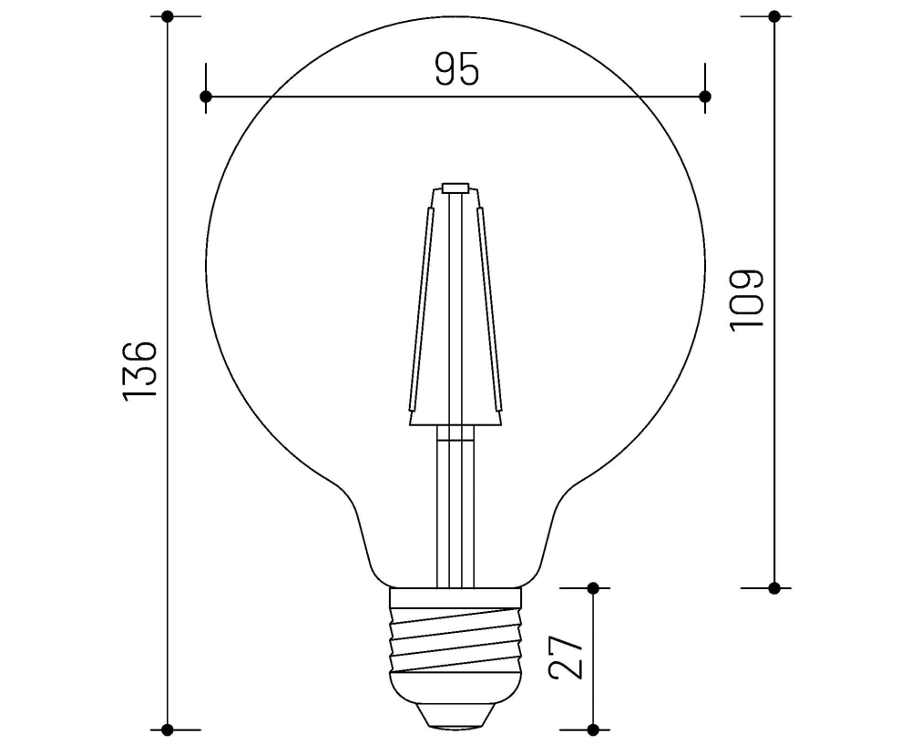 MINALOX_stmievatelna_LED_ziarovka_E27_G95_6W_360D_cira_DC24V_smarthome_rozmery