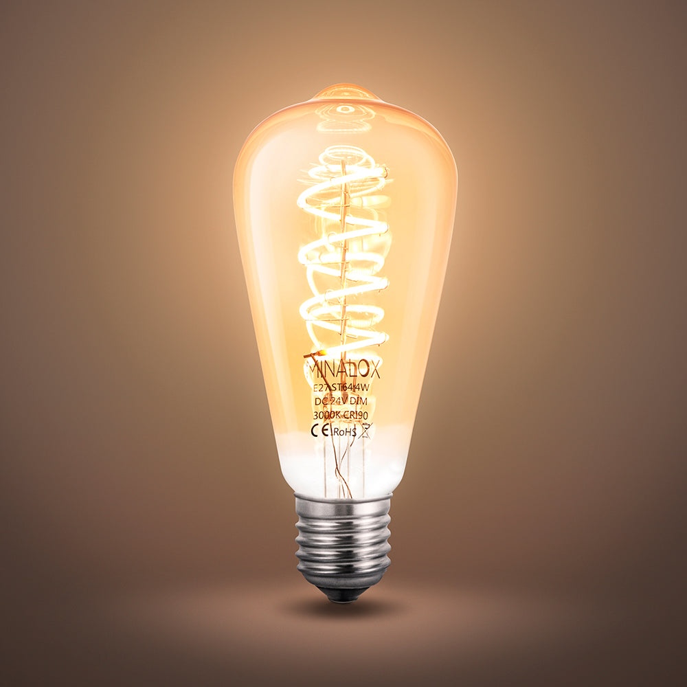 MINALOX_stmievatelna_LED_ziarovka_E27_ST64_2W_360D_zlata_DC24V_smarthome_zap
