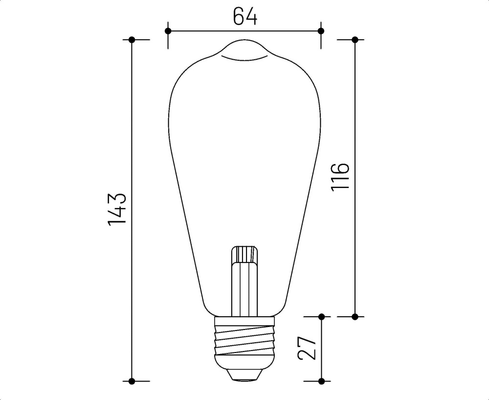 MINALOX_stmievatelna_LED_ziarovka_E27_ST64_6W_360D_cira_DC24V_smarthome_rozmery