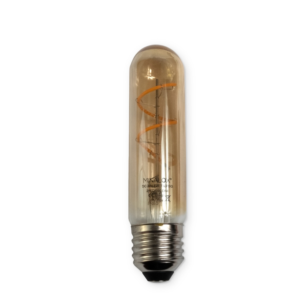 MINALOX LED BULB T30 E27 2W 24V WARM WHITE FILAMENT SMOKY GOLD
