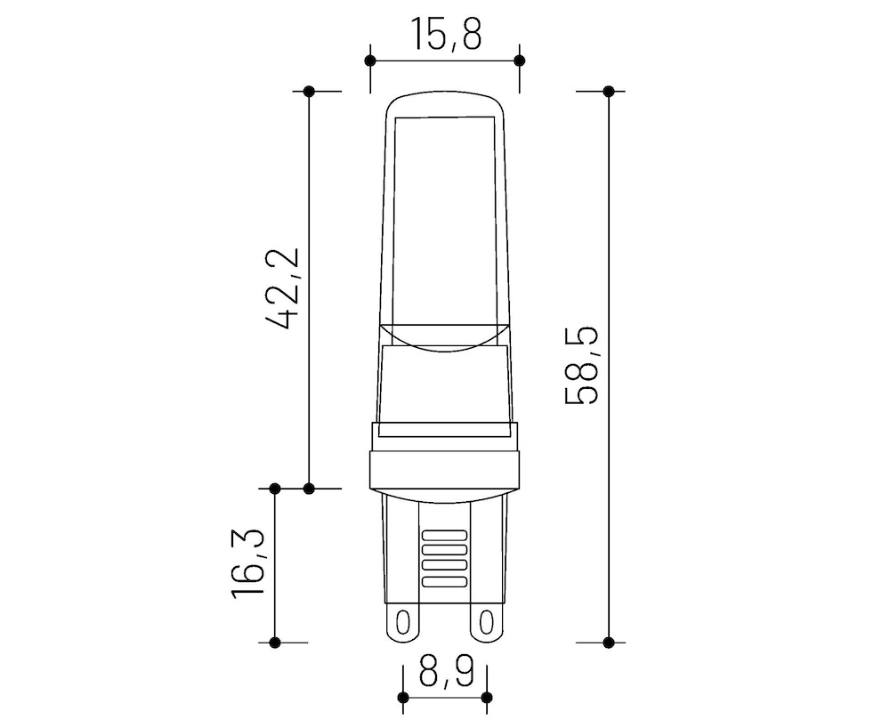 MINALOX_stmievatelna_LED_ziarovka_G9_2W_2700K_360D_DC24V_smarthome_narys