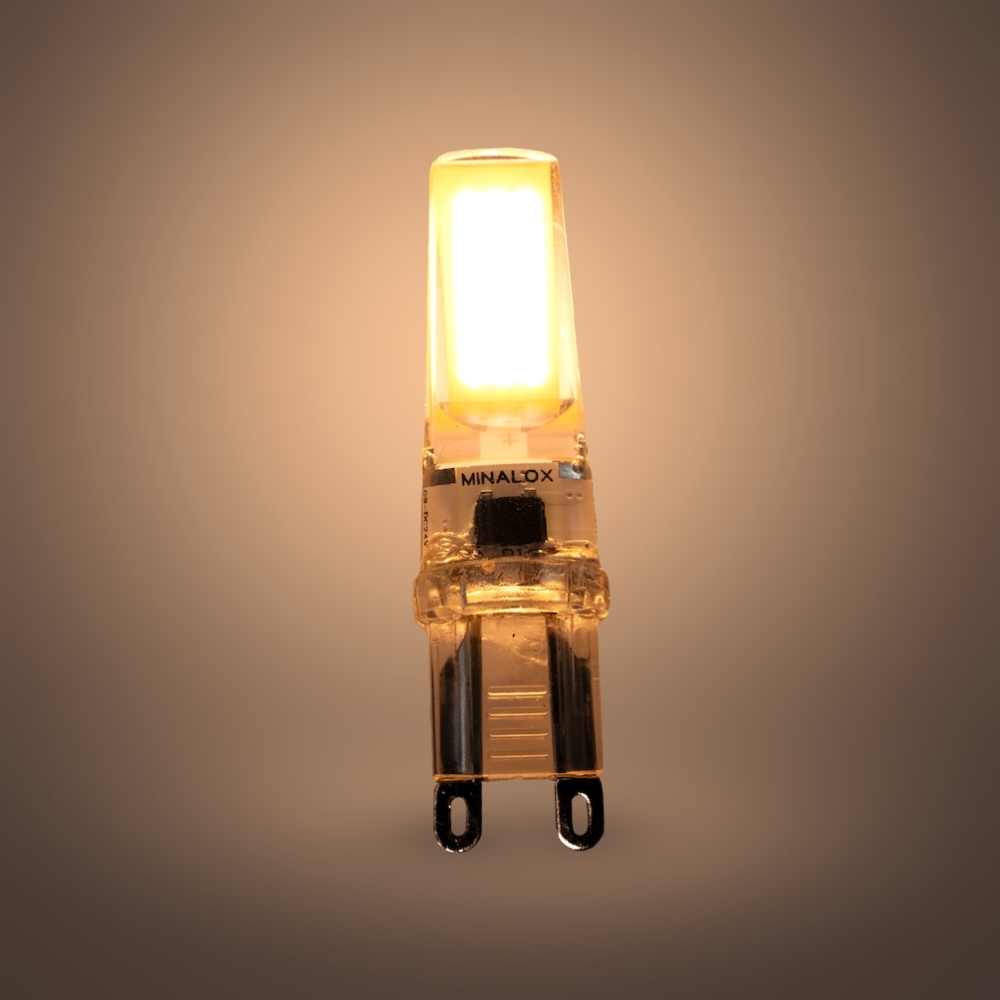 MINALOX_stmievatelna_LED_ziarovka_G9_2W_2700K_360D_DC24V_smarthome_rozsvietena1