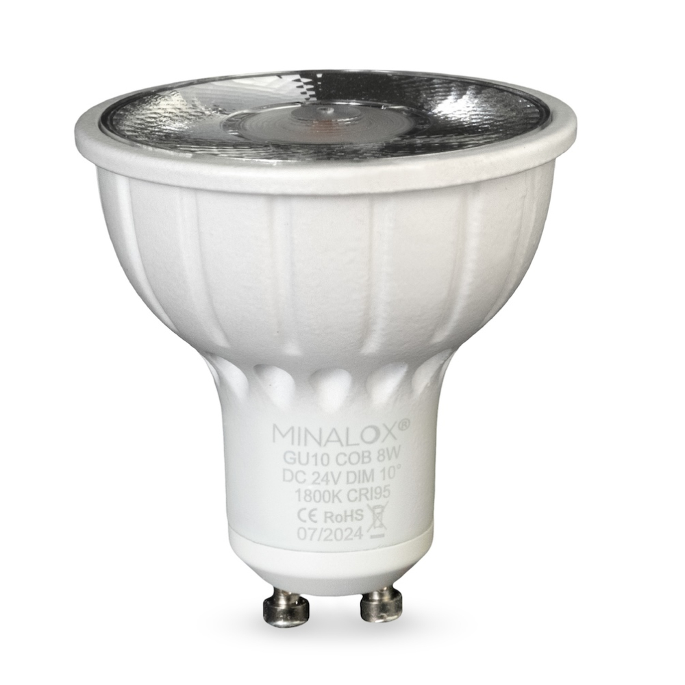 MINALOX LED BULB GU10 8W 24V 10D 1800K WHITE