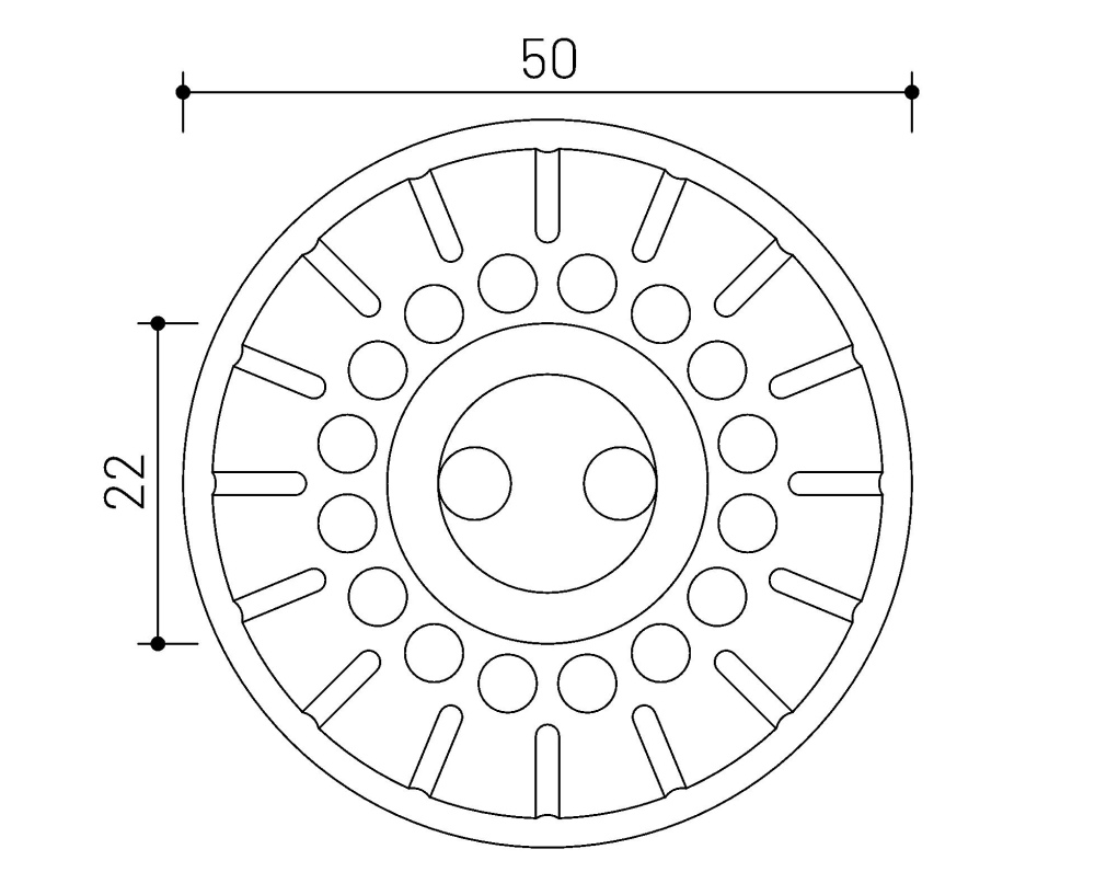 MINALOX_stmievatelna_LED_ziarovka_GU10_8W_1800K_36D_cierna_DC24V_smarthome_nacrt