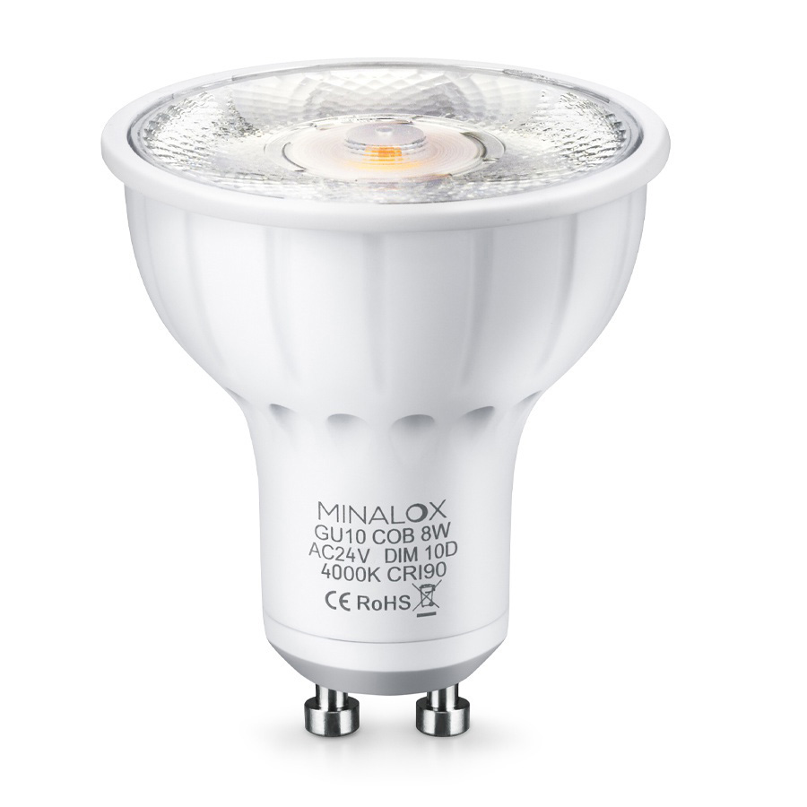 MINALOX LED BULB GU10 8W 24V 10D 4000K WHITE