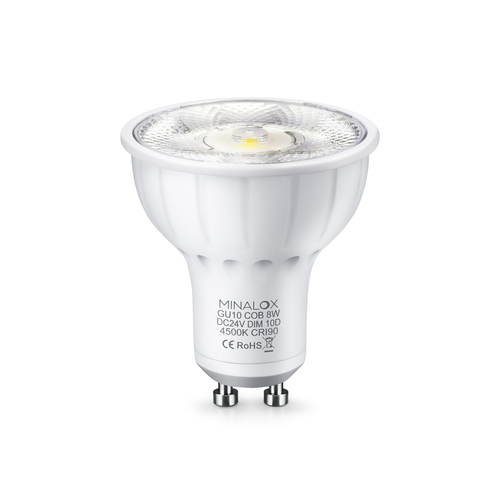 MINALOX LED BULB GU10 8W 24V 10D 4500K WHITE