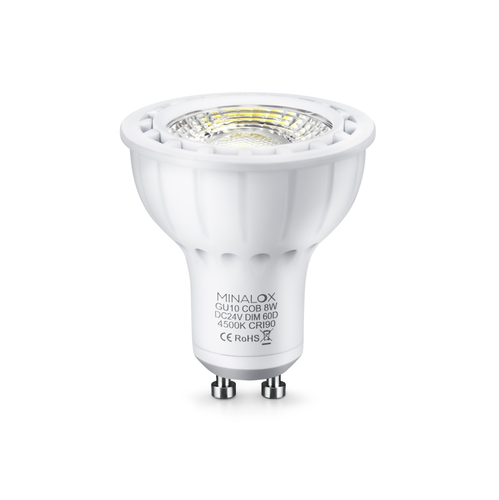 MINALOX LED BULB GU10 8W 24V 60D 4500K WHITE