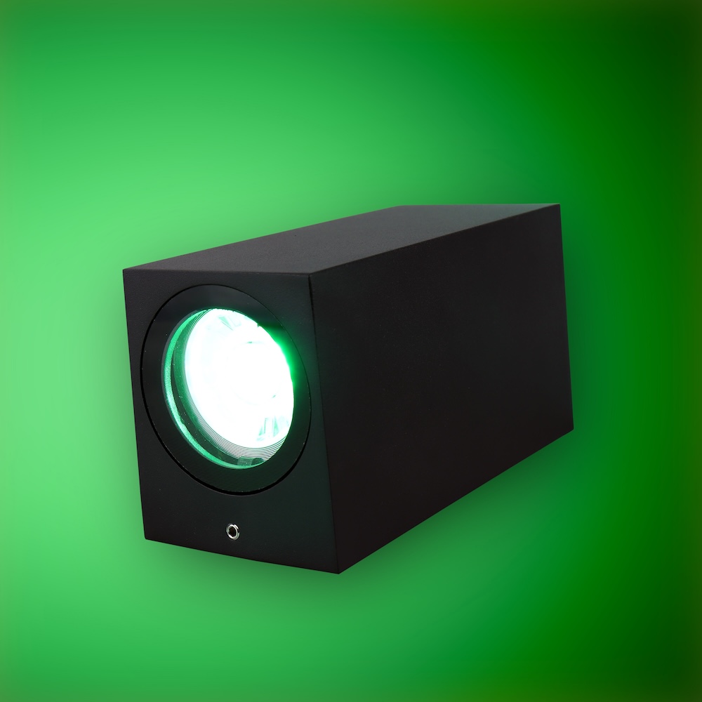 MINALOX_stmievatelne_nastenne_svietidlo_WL_16W_RGBW_2700K_cierne_DC24V_smarthome_zelena