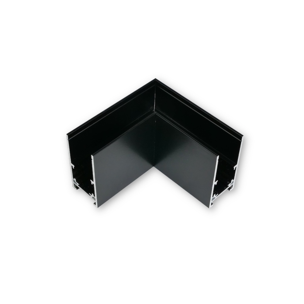 MINALOX MAGNETIC TRACK SYSTEM MT483/BK "L" CONNECTOR HORIZONTAL DIRECTION