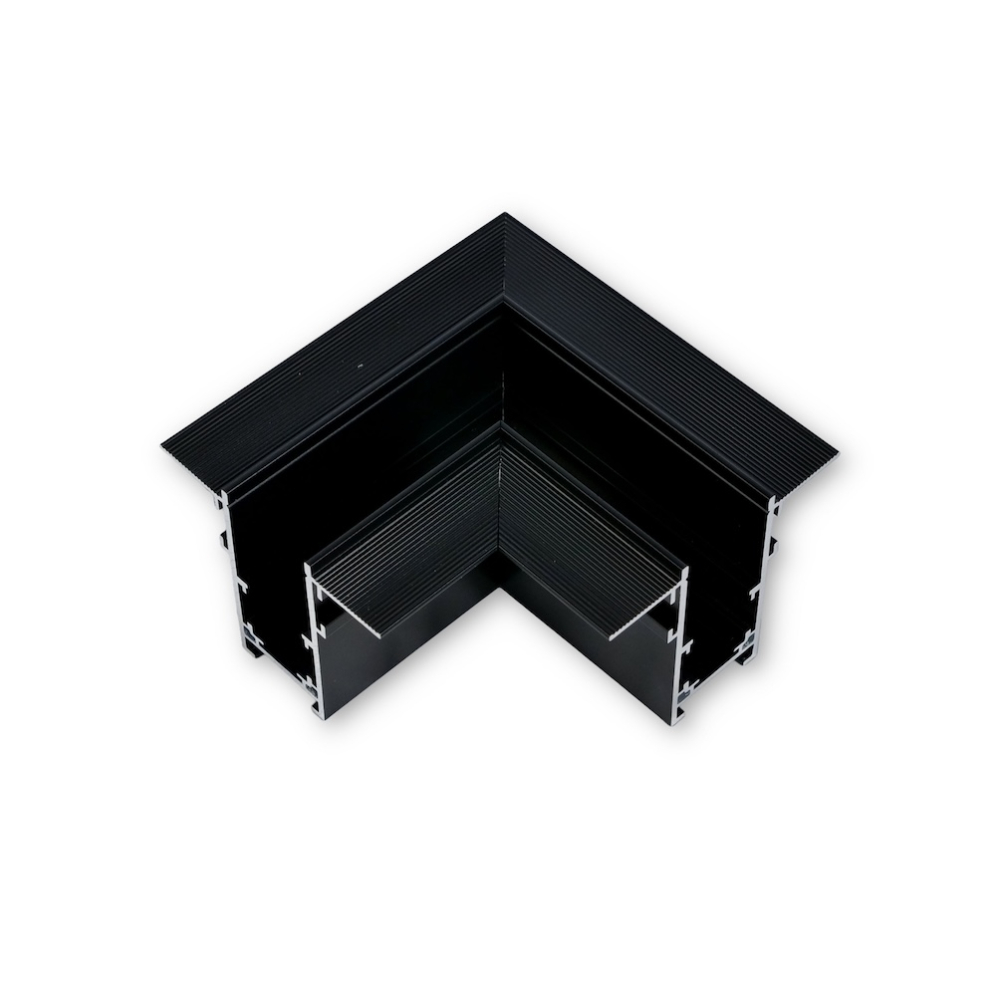 MINALOX MAGNETIC TRACK SYSTEM RMT483/BK "L" CONNECTOR HORIZONTAL DIRECTION